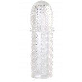Прозрачная закрытая гелевая насадка - 13,5 см. - Toyfa Basic - в Хабаровске купить с доставкой