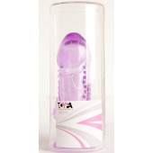 Фиолетовая гелевая насадка с шипами - 13 см. - Toyfa Basic - в Хабаровске купить с доставкой