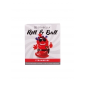 Стимулирующий презерватив-насадка Roll   Ball Strawberry - Sitabella - купить с доставкой в Хабаровске