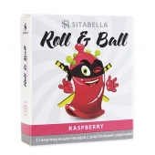Стимулирующий презерватив-насадка Roll   Ball Raspberry - Sitabella - купить с доставкой в Хабаровске
