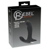 Черный вибромассажер простаты с функцией римминга Plug with Perineum Stimulator - 16,6 см. - Orion - в Хабаровске купить с доставкой