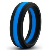 Черно-синее эрекционное кольцо Silicone Go Pro Cock Ring - Blush Novelties - в Хабаровске купить с доставкой