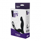 Черный вибромассажер простаты P-PLEASER W ERECTION ENHANCE - Dream Toys - в Хабаровске купить с доставкой
