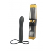 Черная насадка на пенис для двойной стимуляции Mojo BlackJack - 15 см. - Seven Creations - в Хабаровске купить с доставкой