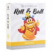 Стимулирующий презерватив-насадка Roll   Ball Banana - Sitabella - купить с доставкой в Хабаровске
