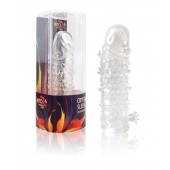 Закрытая прозрачная рельефная насадка Crystal sleeve - 13 см. - Erowoman-Eroman - в Хабаровске купить с доставкой
