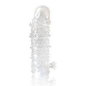 Закрытая прозрачная рельефная насадка Crystal sleeve - 13 см. - Erowoman-Eroman - в Хабаровске купить с доставкой