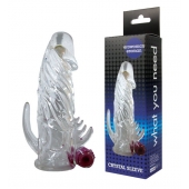 Закрытая прозрачная вибронасадка на пенис Crystal Sleeve Vibe - Erowoman-Eroman - в Хабаровске купить с доставкой