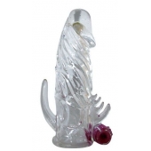 Закрытая прозрачная вибронасадка на пенис Crystal Sleeve Vibe - Erowoman-Eroman - в Хабаровске купить с доставкой