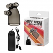 Дымчатая насадка-мастурбатор с вибрацией Vibrating Crystal Cap II - Baile - в Хабаровске купить с доставкой