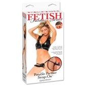 Черный податливый страпон Posable Partner Strap-On - 17,8 см. - Pipedream - купить с доставкой в Хабаровске