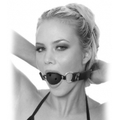 Черный кляп с дырочками Breathable Ball Gag - Pipedream - купить с доставкой в Хабаровске