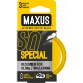 Презервативы с точками и рёбрами в железном кейсе MAXUS Special - 3 шт. - Maxus - купить с доставкой в Хабаровске