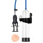 Прозрачная вакуумная вибропомпа Sex Expert с насадкой-вагиной - Sex Expert - в Хабаровске купить с доставкой