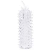 Закрытая рельефная насадка Crystal sleeve с усиками - 12 см. - Erowoman-Eroman - в Хабаровске купить с доставкой