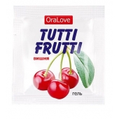Пробник гель-смазки Tutti-frutti с вишнёвым вкусом - 4 гр. - Биоритм - купить с доставкой в Хабаровске