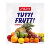 Пробник гель-смазки Tutti-frutti со вкусом тропических фруктов - 4 гр. - Биоритм - купить с доставкой в Хабаровске