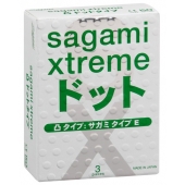 Презервативы Sagami Xtreme SUPER DOTS с точками - 3 шт. - Sagami - купить с доставкой в Хабаровске