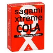 Ароматизированные презервативы Sagami Xtreme COLA - 3 шт. - Sagami - купить с доставкой в Хабаровске