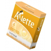 Презервативы Arlette Dotted с точечной текстурой - 3 шт. - Arlette - купить с доставкой в Хабаровске