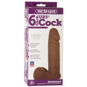 Насадка-мулат для трусиков Vac-U-Lock 6  ULTRASKYN Cock - 17,3 см. - Doc Johnson - купить с доставкой в Хабаровске