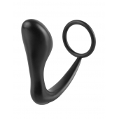Эрекционное кольцо с анальной пробкой Ass-Gasm Cockring Plug - Pipedream - в Хабаровске купить с доставкой
