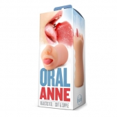 Телесный мастурбатор-ротик с язычком Oral Anne - Blush Novelties - в Хабаровске купить с доставкой