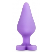 Фиолетовая анальная пробка Naughty Candy Heart Do Me Now - 8,9 см. - Blush Novelties - купить с доставкой в Хабаровске