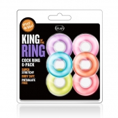 Набор из 6 эрекционных колец King of the Ring - Blush Novelties - в Хабаровске купить с доставкой