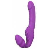 Фиолетовый безремневой вибрострапон DOUBLE DIPPER - Dream Toys - купить с доставкой в Хабаровске