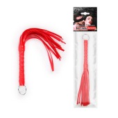 Красная плеть с рукоятью в оплетке - 28 см. - Notabu - купить с доставкой в Хабаровске