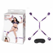 Фиолетовый набор фиксаций на кровати Classic Bedspreader - Lux Fetish - купить с доставкой в Хабаровске