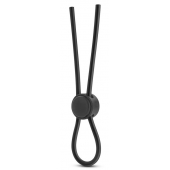 Черное силиконовое лассо на пенис SILICONE LOOP COCK RING - Blush Novelties - в Хабаровске купить с доставкой