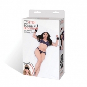Чёрные манжеты для фиксации на кровати Bondage Bed Strap - Lux Fetish - купить с доставкой в Хабаровске