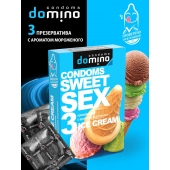 Презервативы для орального секса DOMINO Sweet Sex с ароматом мороженого - 3 шт. - Domino - купить с доставкой в Хабаровске