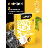 Презервативы для орального секса DOMINO Sweet Sex с ароматом тропических фруктов - 3 шт. - Domino - купить с доставкой в Хабаровске