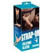 Силиконовый полый страпон на ремнях Silicone Strap-on - 16 см. - Orion - купить с доставкой в Хабаровске