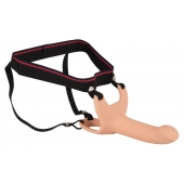 Силиконовый полый страпон на ремнях Silicone Strap-on - 16 см. - Orion - купить с доставкой в Хабаровске