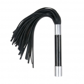 Черная плеть Easytoys Flogger With Metal Grip - 38 см. - Easy toys - купить с доставкой в Хабаровске