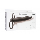 Черная вибронасадка для двойного проникновения Flirtini - 15,9 см. - Lola Games - купить с доставкой в Хабаровске