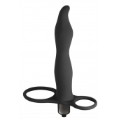 Черная вибронасадка для двойного проникновения Flirtini - 15,9 см. - Lola Games - купить с доставкой в Хабаровске