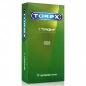 Текстурированные презервативы Torex  С точками  - 12 шт. - Torex - купить с доставкой в Хабаровске