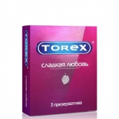 Презервативы Torex  Сладкая любовь  с ароматом клубники - 3 шт. - Torex - купить с доставкой в Хабаровске