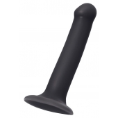 Черный фаллос на присоске Silicone Bendable Dildo M - 18 см. - Strap-on-me - купить с доставкой в Хабаровске