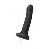 Черный фаллос с имитацией эякуляции Silicon Cum Dildo L - 19,6 см. - Strap-on-me - купить с доставкой в Хабаровске