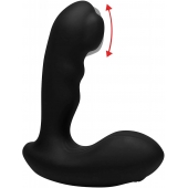 Черный стимулятор простаты Alpha-Pro 7X P-Milker Silicone Prostate Stimulator with Milking Bead - XR Brands - в Хабаровске купить с доставкой