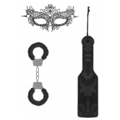 Черный игровой набор Introductory Bondage Kit №4 - Shots Media BV - купить с доставкой в Хабаровске