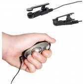 Черные электрические зажимы для сосков Shock Therapy Nipple Clamps - Pipedream - купить с доставкой в Хабаровске