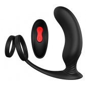 Черный массажер простаты REMOTE P-PLEASER - Dream Toys - в Хабаровске купить с доставкой