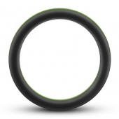 Черно-зеленое эрекционное кольцо Silicone Go Pro Cock Ring - Blush Novelties - в Хабаровске купить с доставкой